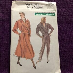 Vogue sewing pattern 7593 Womens suit maxi skirt pants sz 14 16 18